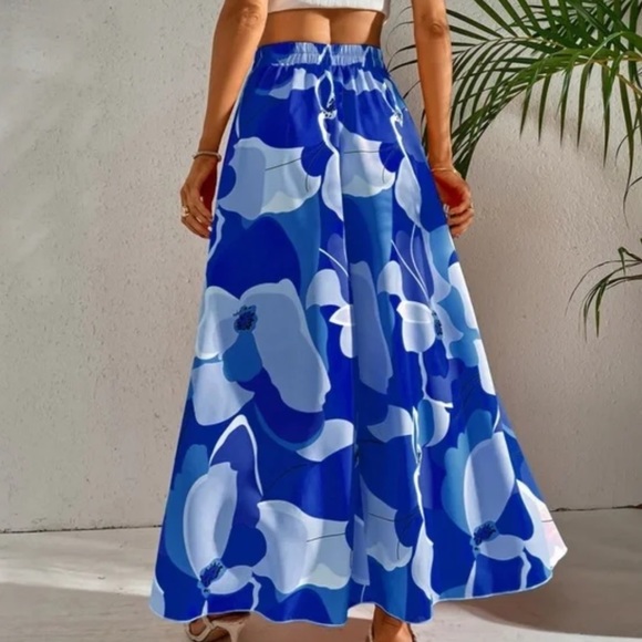 Bohemian Floral Tropical Print Maxi Skirt - Picture 6 of 12